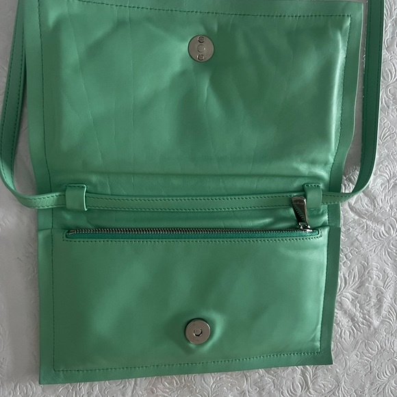 Salvatore Ferragamo Viva Mini Leather Shoulder Bag in Fresh Mint Green - Picture 13 of 15